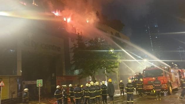 The fire was first reported at around 9pm and was classified as Level-1 fire but it spread rapidly to become a Level-5 fire within hours.(Photo Courtesy- BMC)